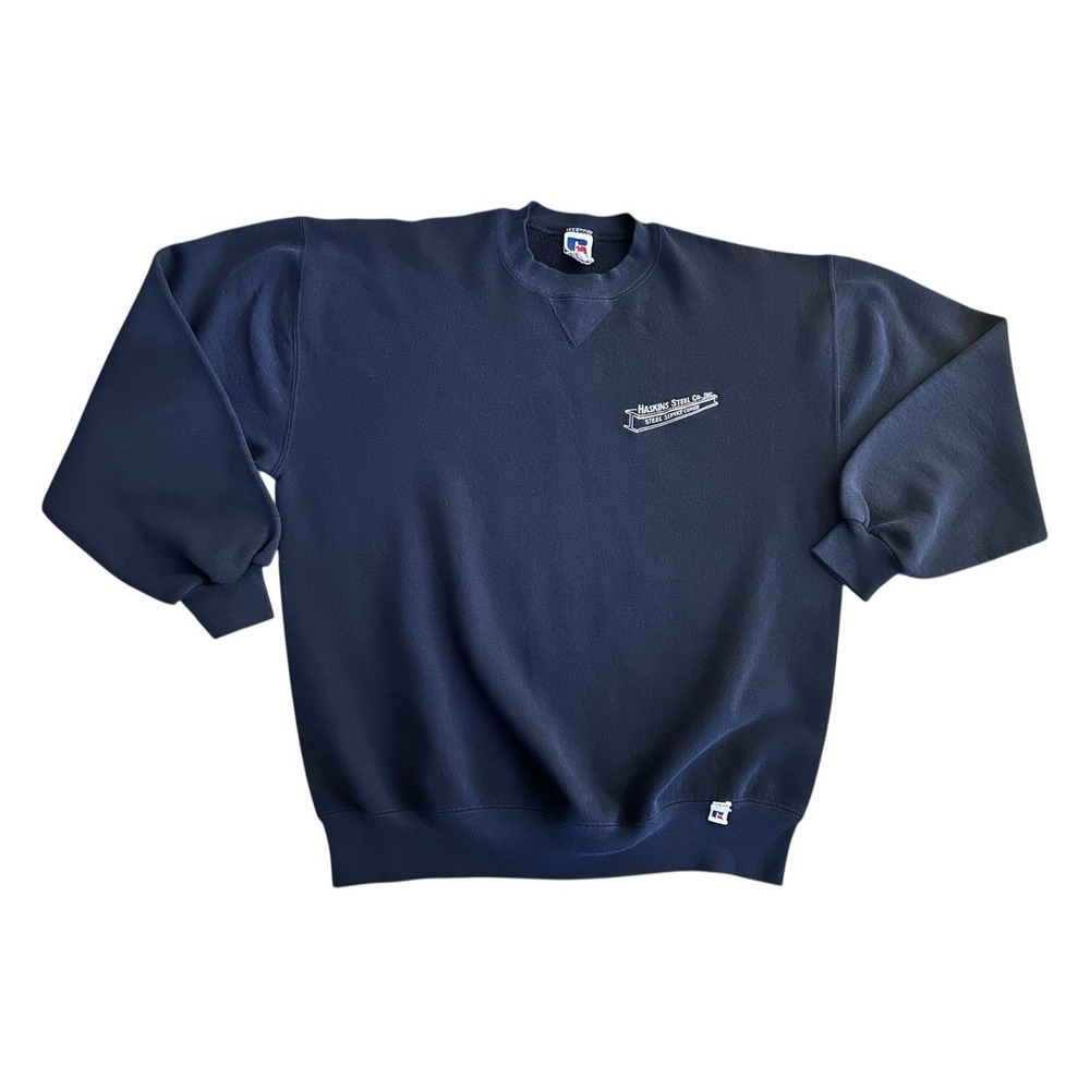 Vintage RUSSELL ATHLETIC Navy Blue Crewneck Sweatshirt‎ Made In USA XL